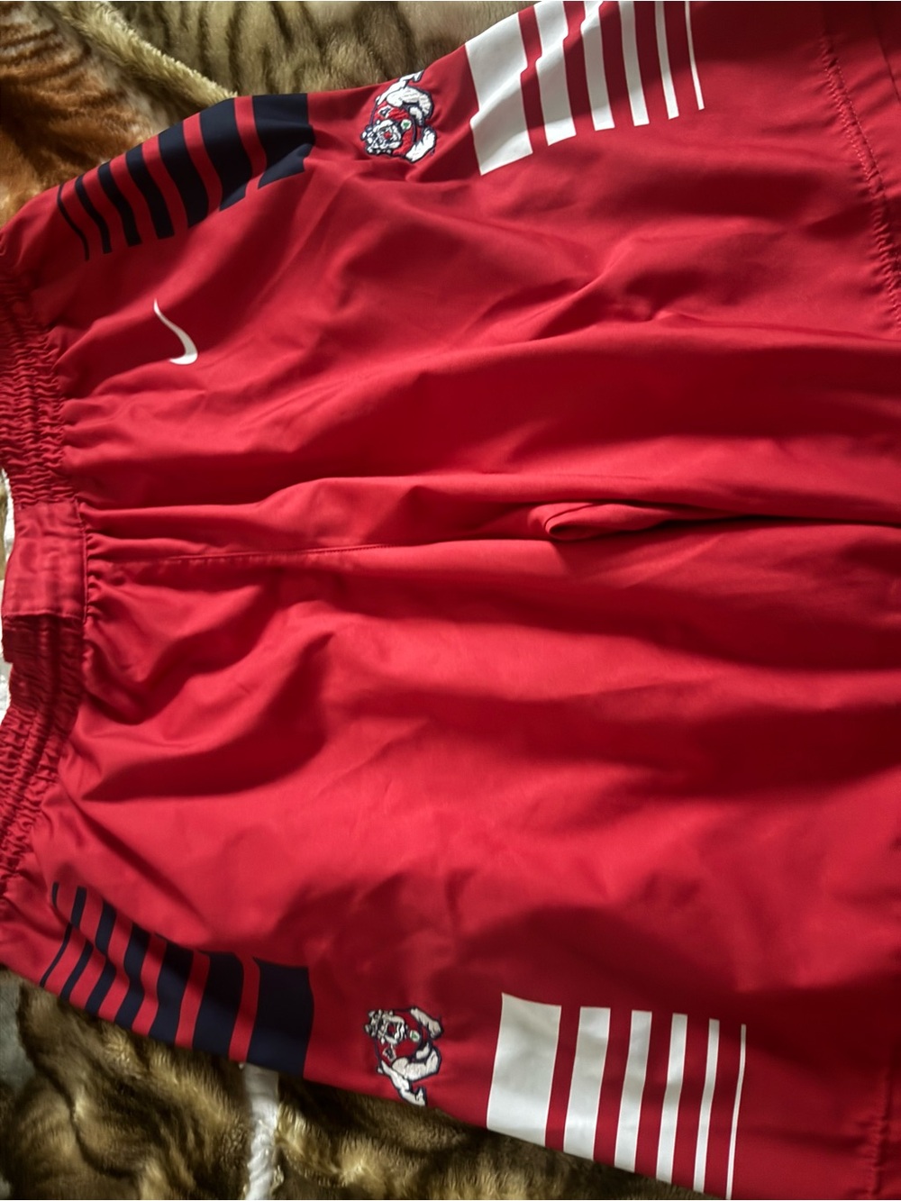 Fresno State Nike men’s Red Athletic Shorts with Team Crest